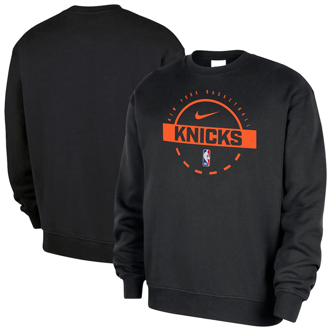 Men's New York Knicks Black 2025/26 Practice Club Sweatshirt